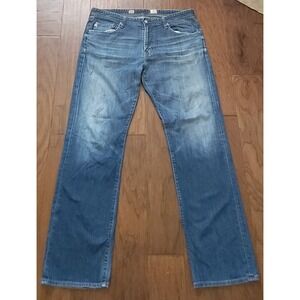 AG Adriano‎ Goldschmied Mens Protégé Straight Leg Blue Denim Jeans Size 38x34